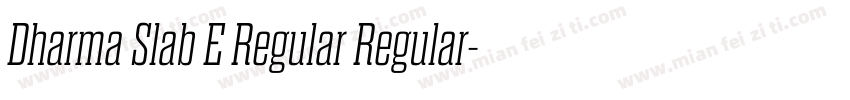 Dharma Slab E Regular Regular字体转换